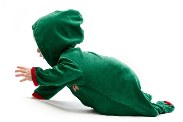 Baby in elf-costume — Stock Photo, Image