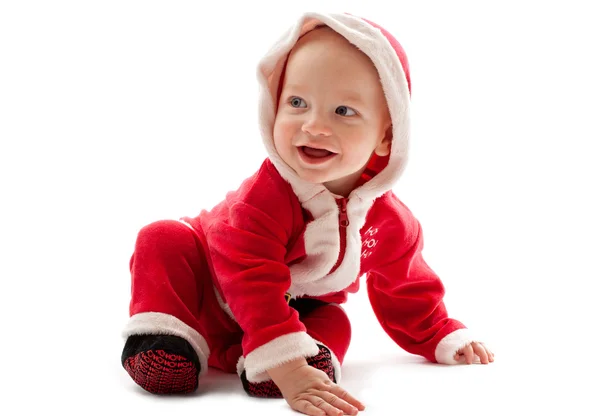 Baby in santa-kostuum — Stockfoto