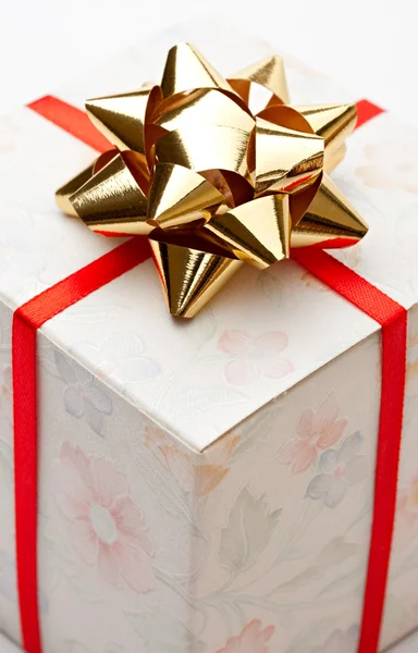 A bow on a gift box — Stock Photo, Image