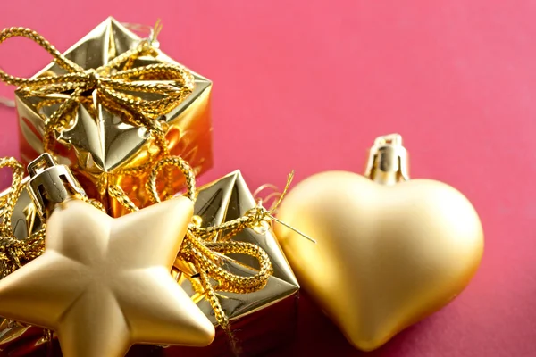 Caixas de presente com decoração de Natal — Fotografia de Stock