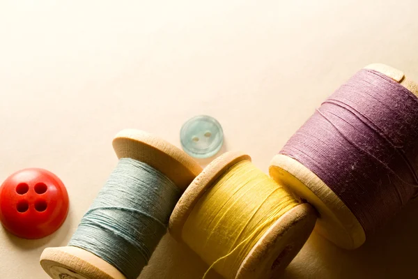 Buttons and bobbins — Stock Photo, Image