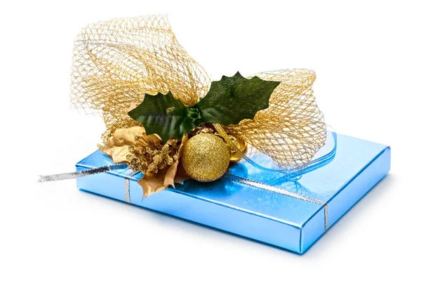 Gift box with decoration — Stock Photo, Image