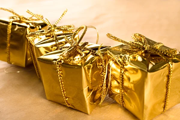 Eine Reihe von Geschenkboxen — Stockfoto