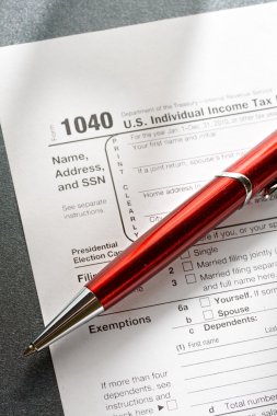 Tax form clipart