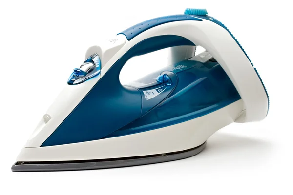 Blue electric iron — Stock Photo, Image