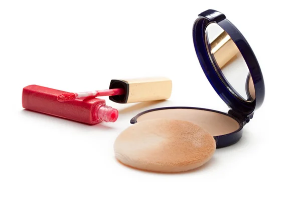 Make-up powder in box — Stock Photo, Image