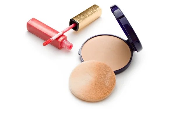 Make-up in polvere in scatola — Foto Stock