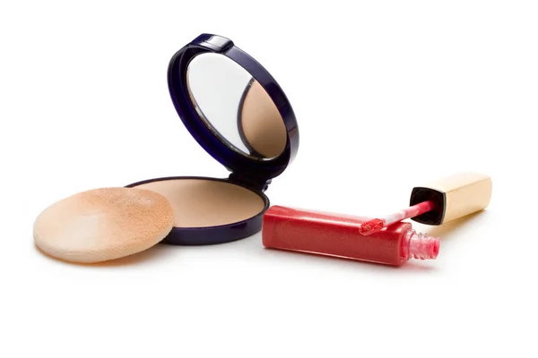 Make-up powder in box — Stock Photo, Image