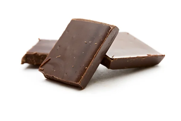 Cioccolato sullo sfondo bianco — Foto Stock