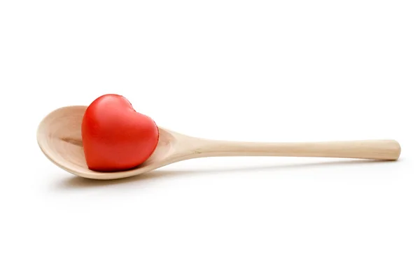 Spoon and heart — Stock Photo, Image