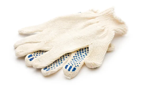 白で隔離される手袋 — ストック写真