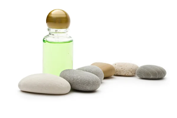 Stones and bottle — Stock Photo, Image