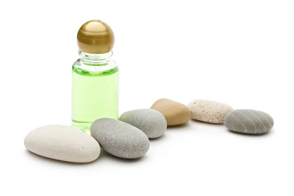 Stones and bottle — Stock Photo, Image