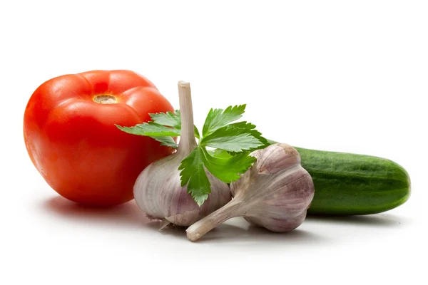 Tomate, perejil, pepino — Foto de Stock