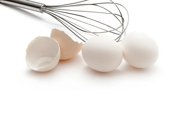 Ovos com batedor — Fotografia de Stock