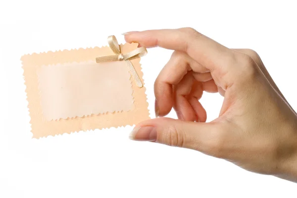 手の女性保有カード — ストック写真