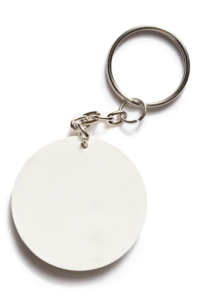 Anel chave no fundo branco — Fotografia de Stock
