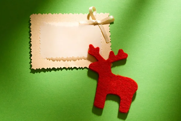 Greeting card and reindeer — Stock Photo, Image