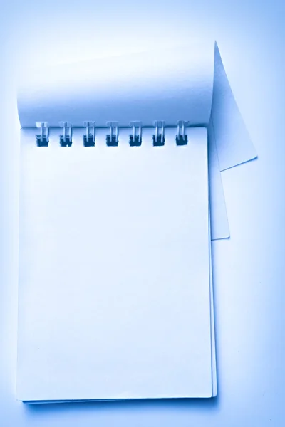 Notepad in blue — Stock Photo, Image