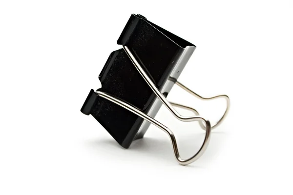 Black paper clip — Stock Photo, Image