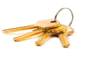 Keys on white background clipart