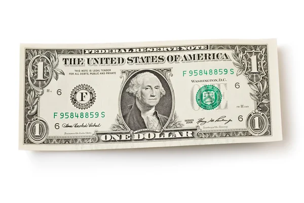 Dollar auf weiß — Stockfoto