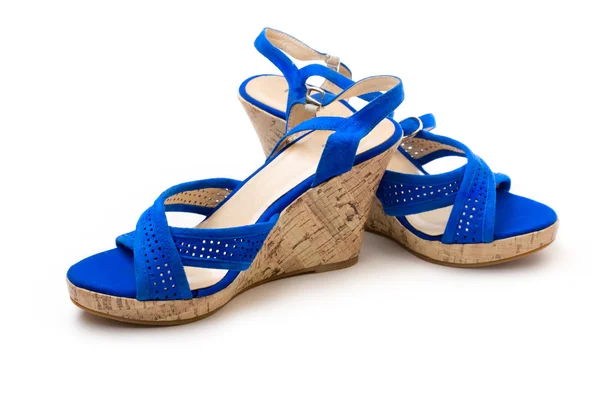 Blauwe schoenen — Stockfoto