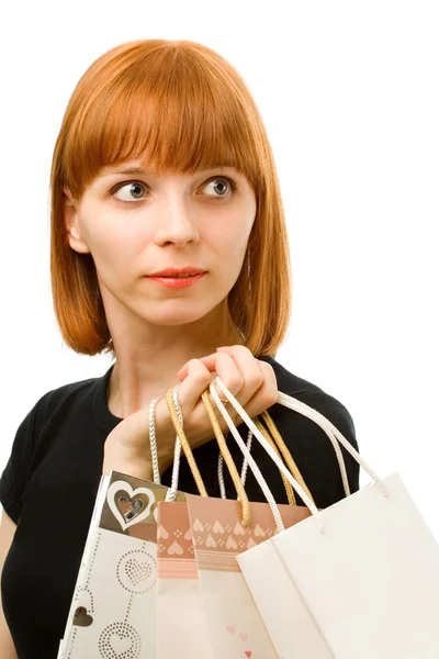 Young girl with shopping bags — Stock Photo, Image