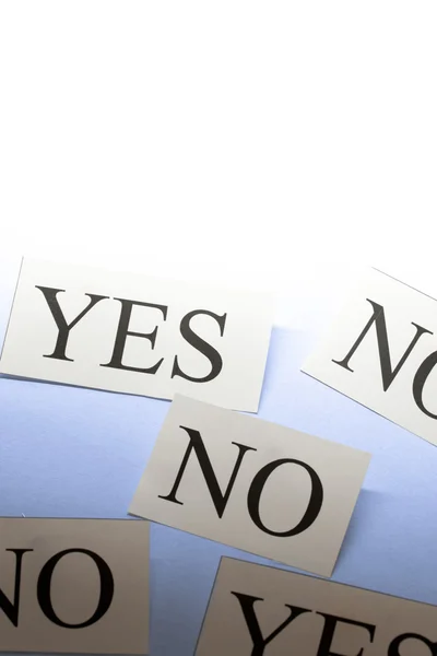 Yes and No conception — Stock Photo, Image