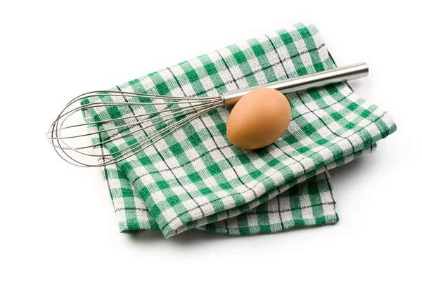 Eggbeater en eieren — Stockfoto