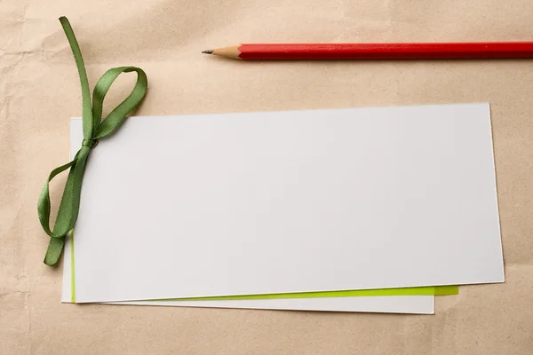 Greeting card on paper background — Stock Photo, Image