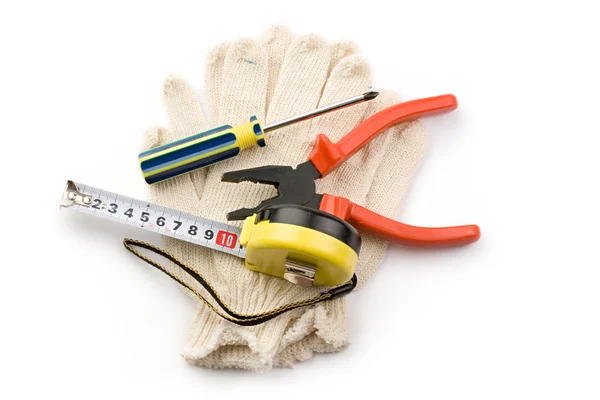 Handschuhe und Werkzeug — Stockfoto