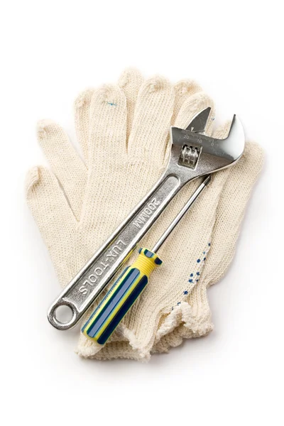 Handskar och verktyg — Stockfoto