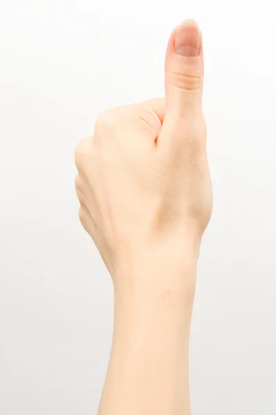 Mão isolada em branco — Fotografia de Stock