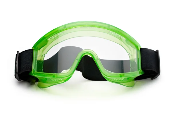 Boucliers oculaires de sécurité verts — Photo