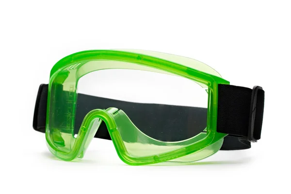 Escudos oculares de segurança verde — Fotografia de Stock