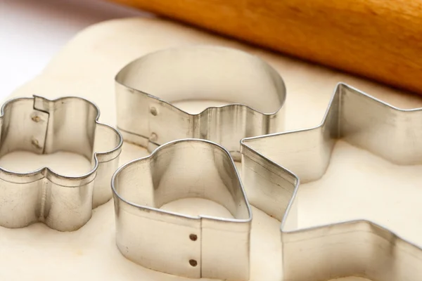 stock image Dough and cookie forms