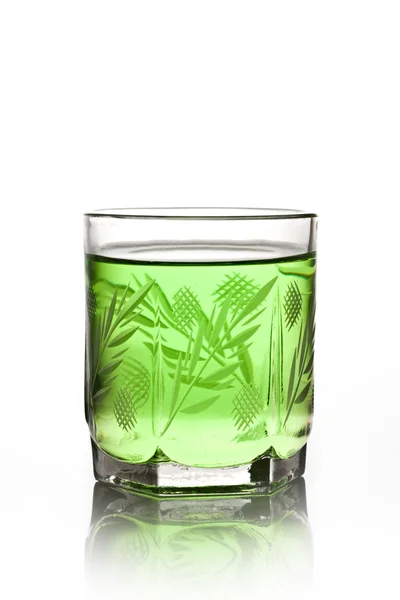 緑のレモネードのガラス — ストック写真