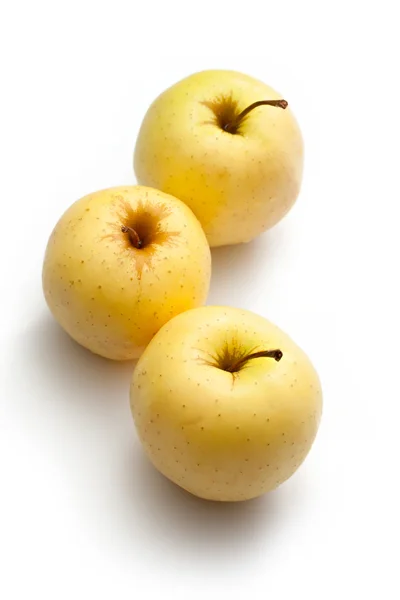 stock image Three yellow apples