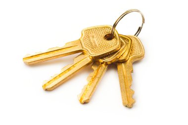 Keys isolated on white clipart