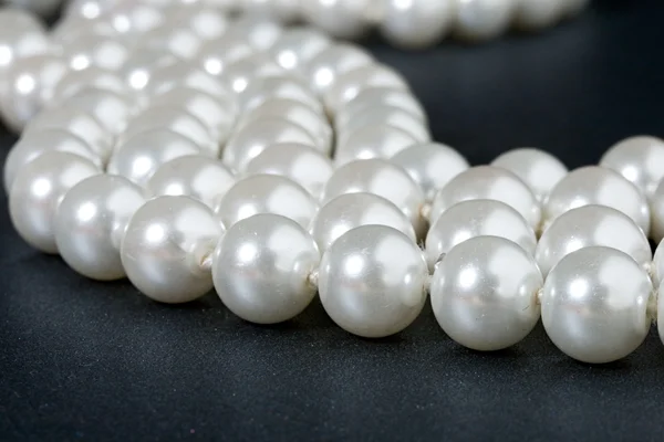 Pearl isolated on black — Stock Photo, Image