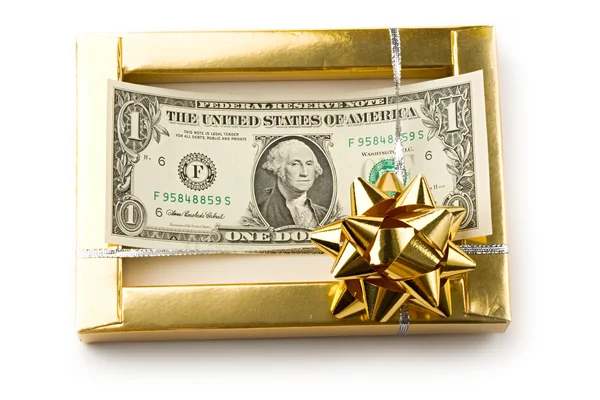 Dollar in box — Stock Photo, Image