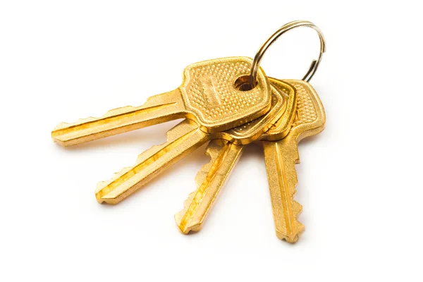 Keys isolated on white — Stock Photo, Image