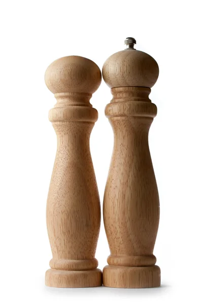 Wooden salt and pepper set — Stock Photo, Image