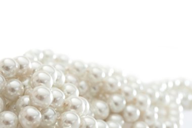 String of pearls on white clipart