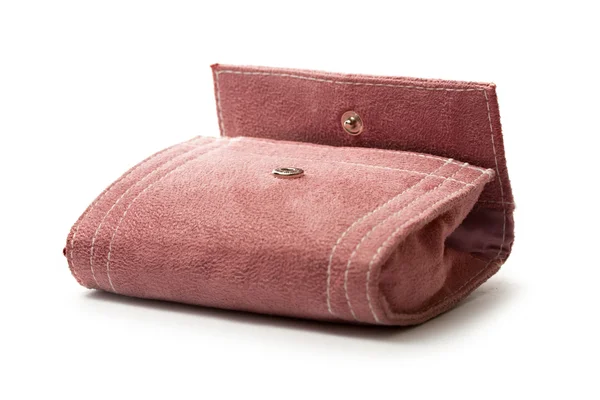 Lilac corduroy purse — Stock Photo, Image