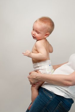 küçük çocuk annesi ile egzersiz