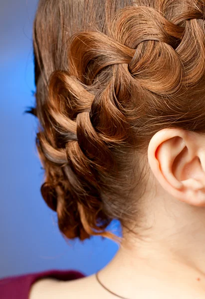 stock image Modern hairdo with plaits