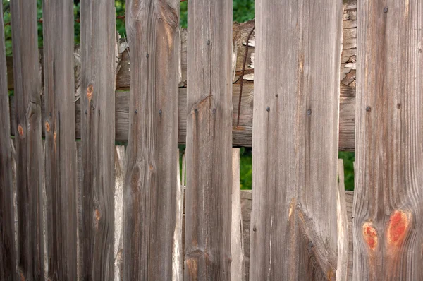 Vieille clôture en bois. — Photo