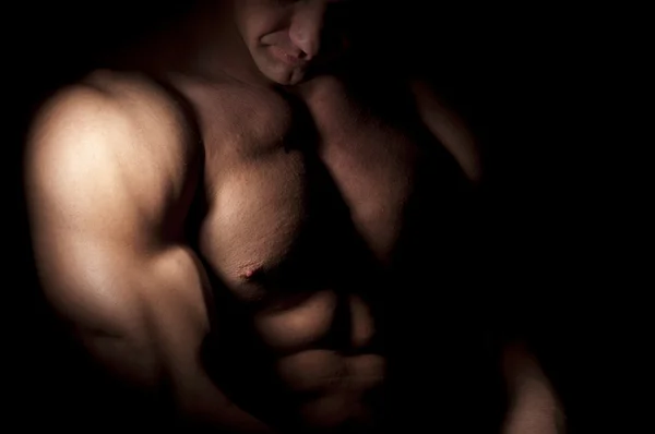 Presentation of the muscular torso. — Stock Photo, Image